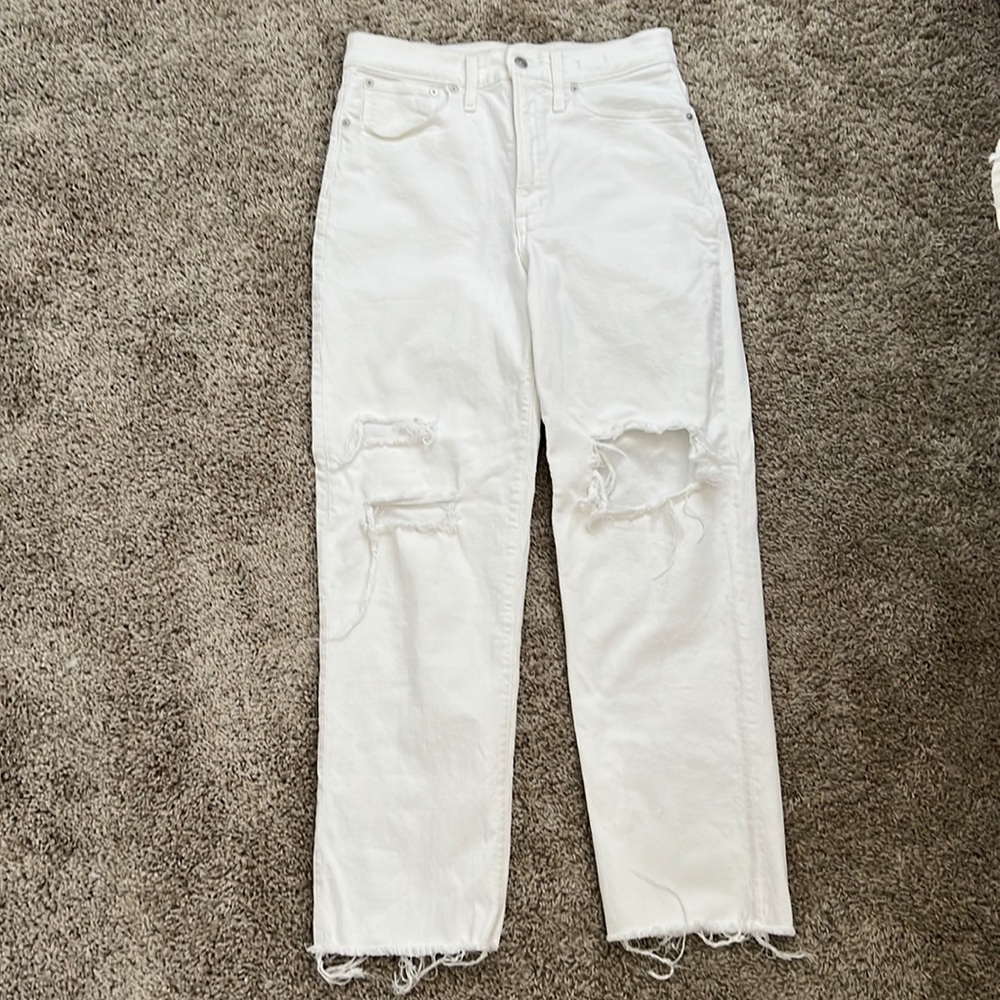 Madewell Perfect Straight Jean size 28 White